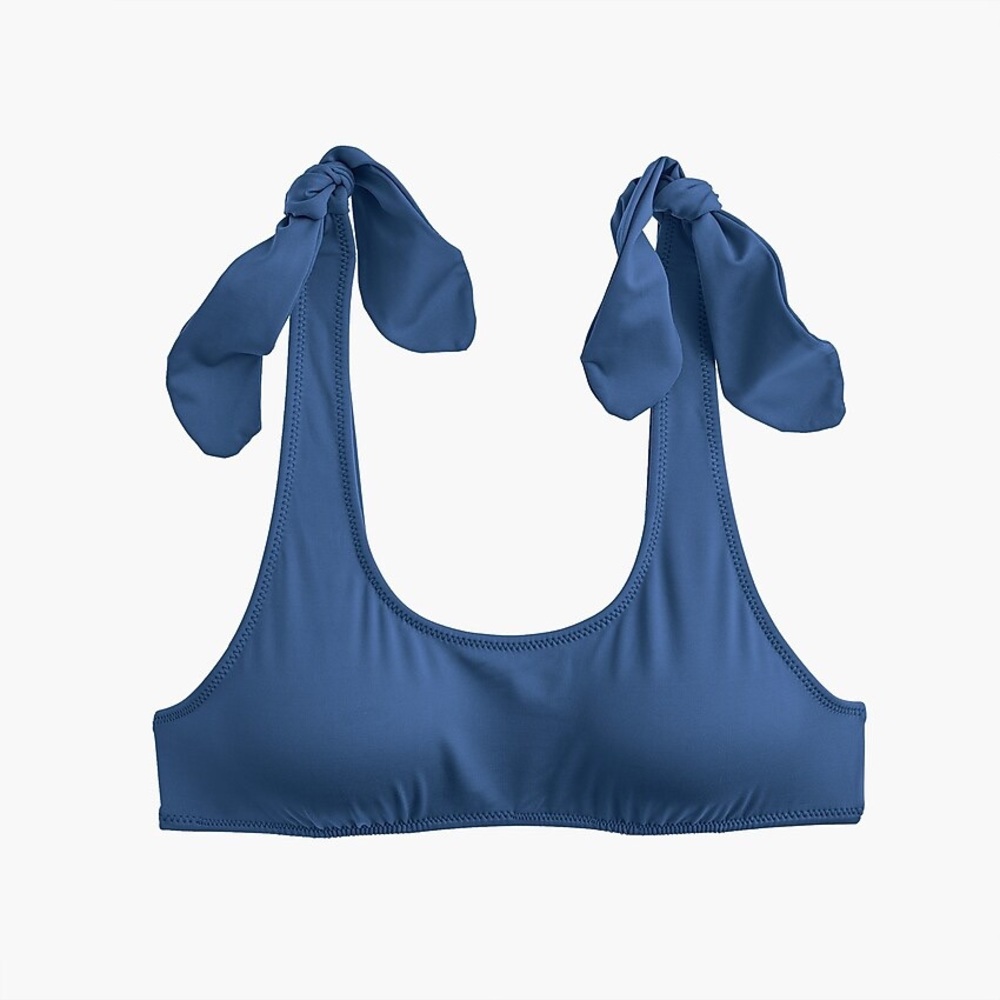 J.Crew Playa Nantucket tie-shoulder bikini top M/L
